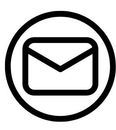 An envelope in a circle free icon