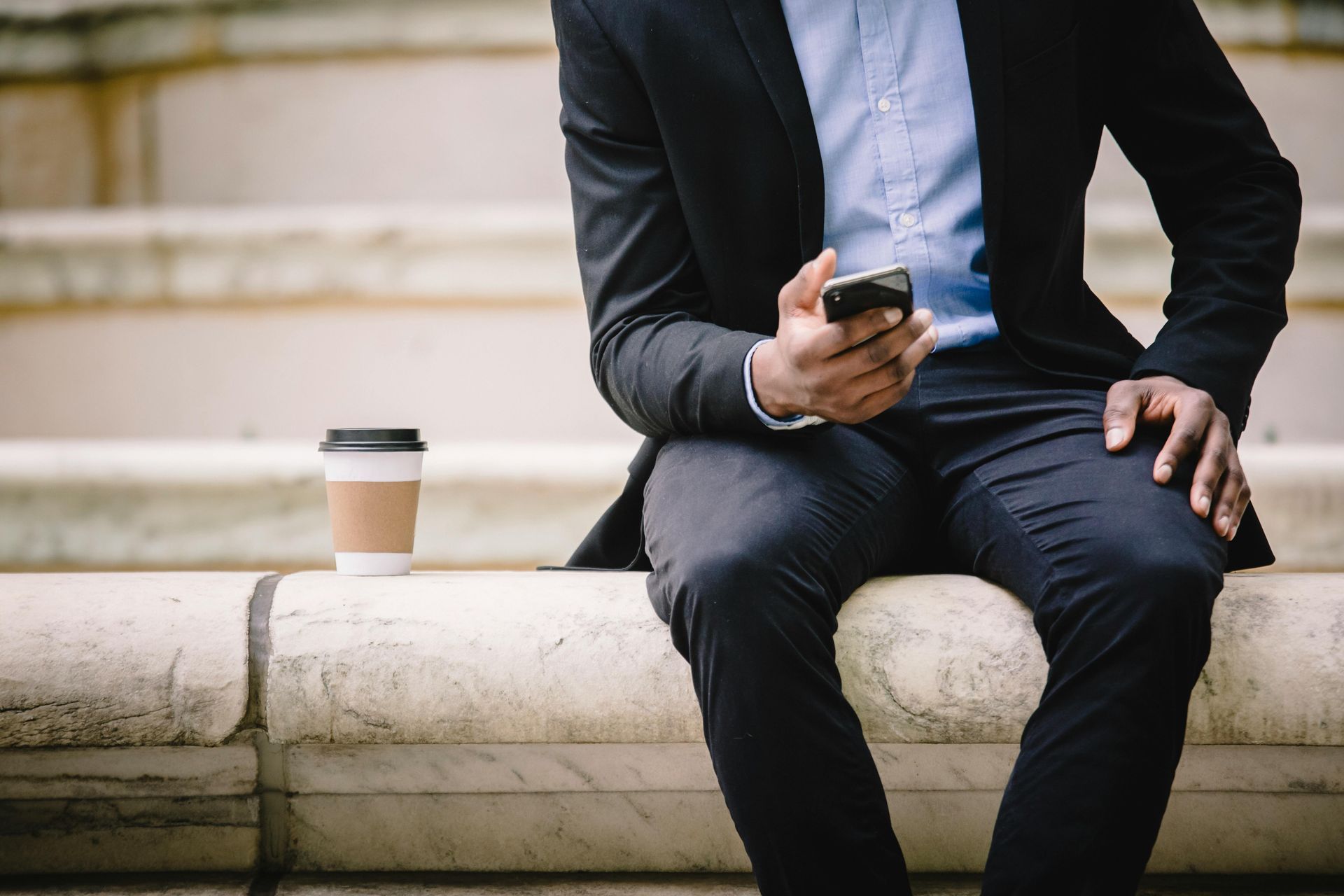 business man texting