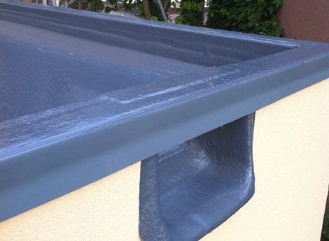 glass fibre flat roofing system