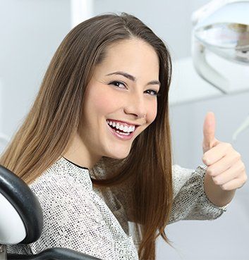 Dentist Patient Smiling — Florence, AL — Johnson & Mahan Dental Care