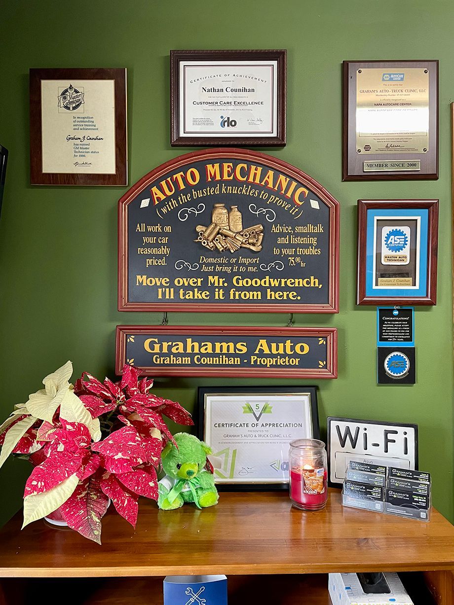 certificate | Grahams Auto & Truck Clinic