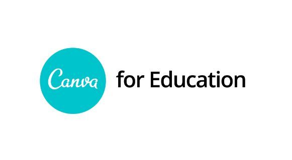 The canva for education logo is a blue circle on a white background.
