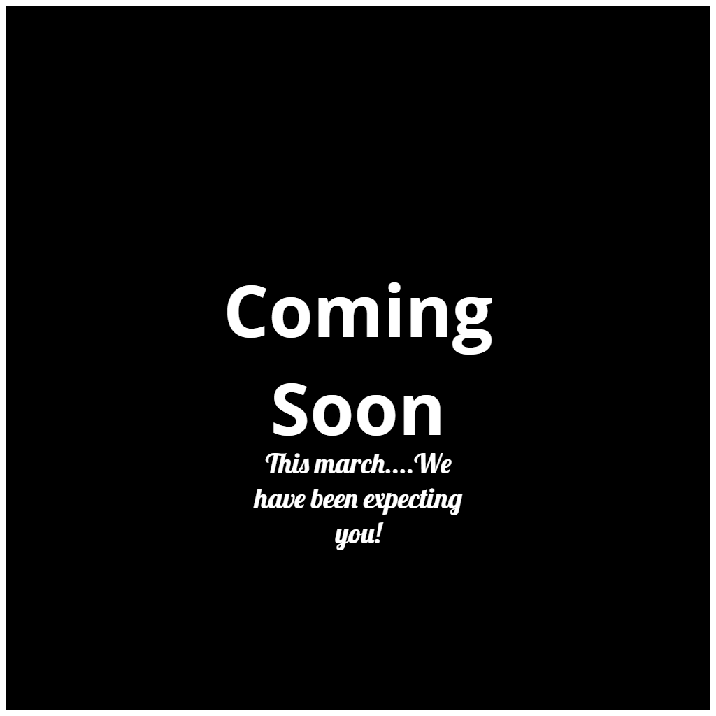 A black background with white text that says `` coming soon ''.