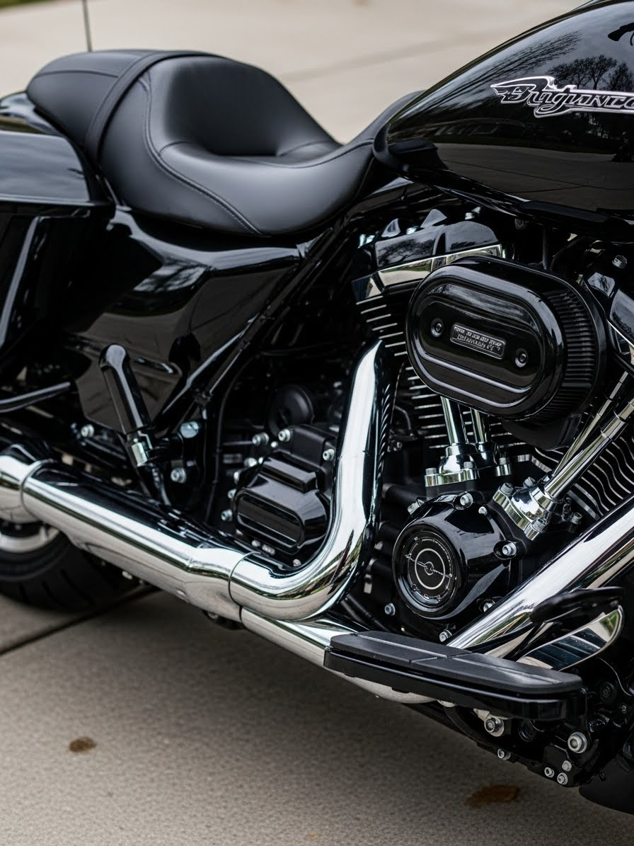 Car's rear interior with black leather seats, one folded forward, revealing the floor for a comprehensive bio-cleaning.
