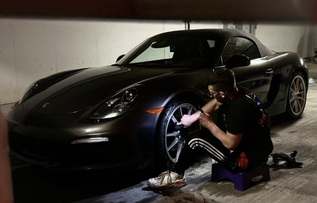 Porsche Boxster with glossy paint, clean trim, and detailed wheels after precision wash and protective finish.