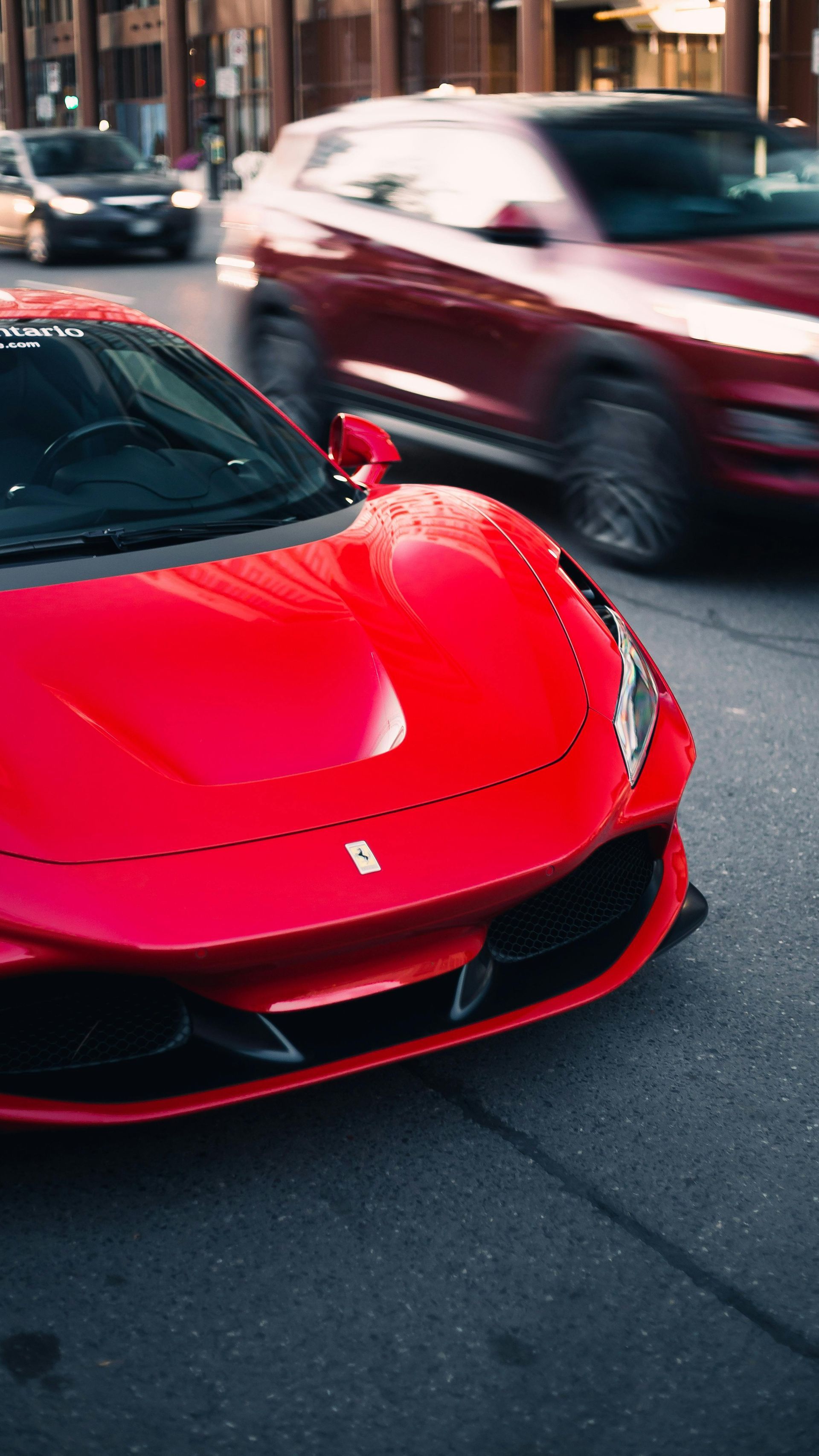 Berger Mobile Detailing technician using a dual-action polisher on Ford Mustang
