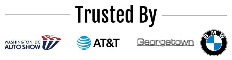 Trusted by banner featuring logos of AT&T and Georgetown as satisfied clients of our services.