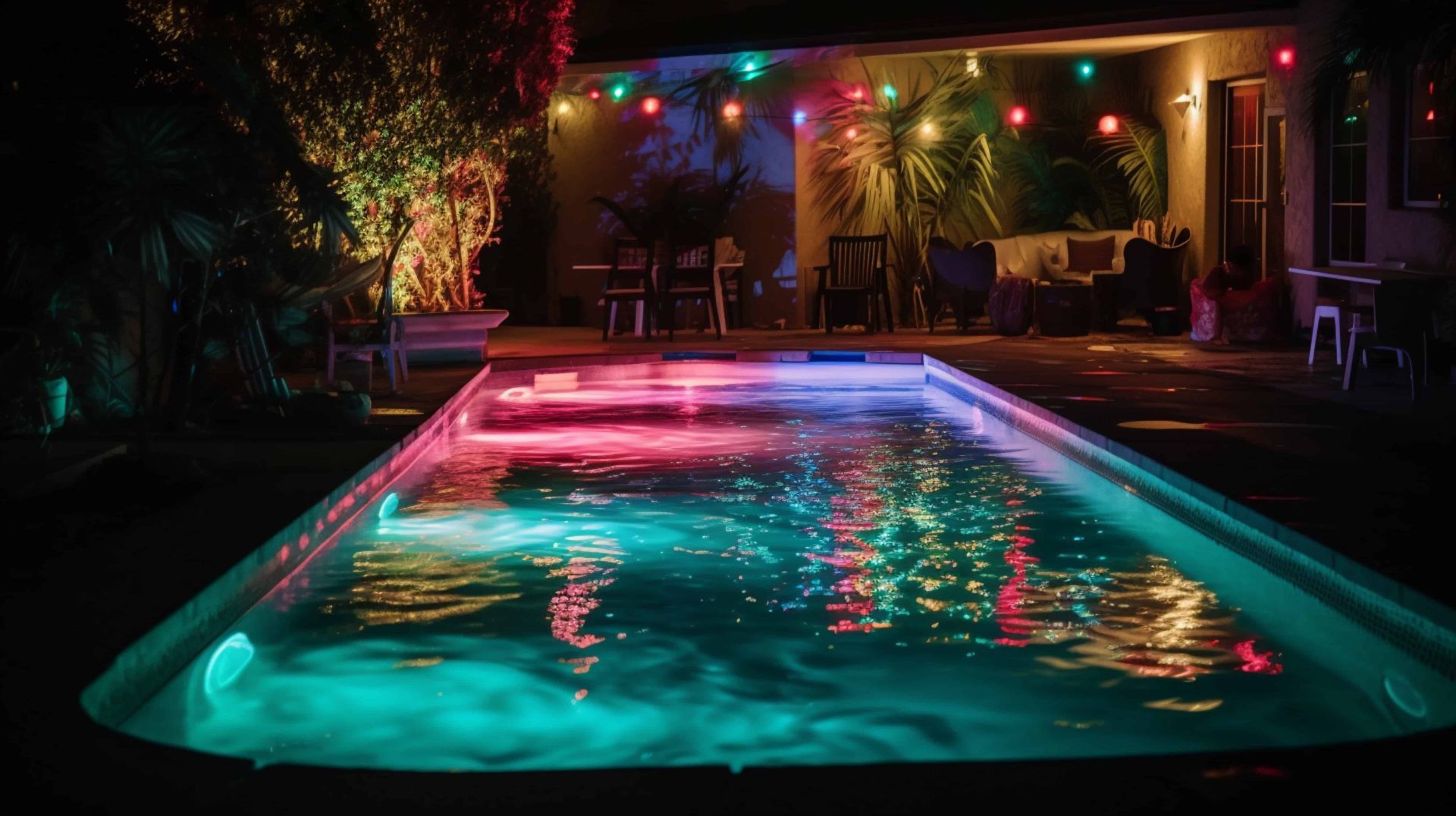 Cool colorful pool LED lighting