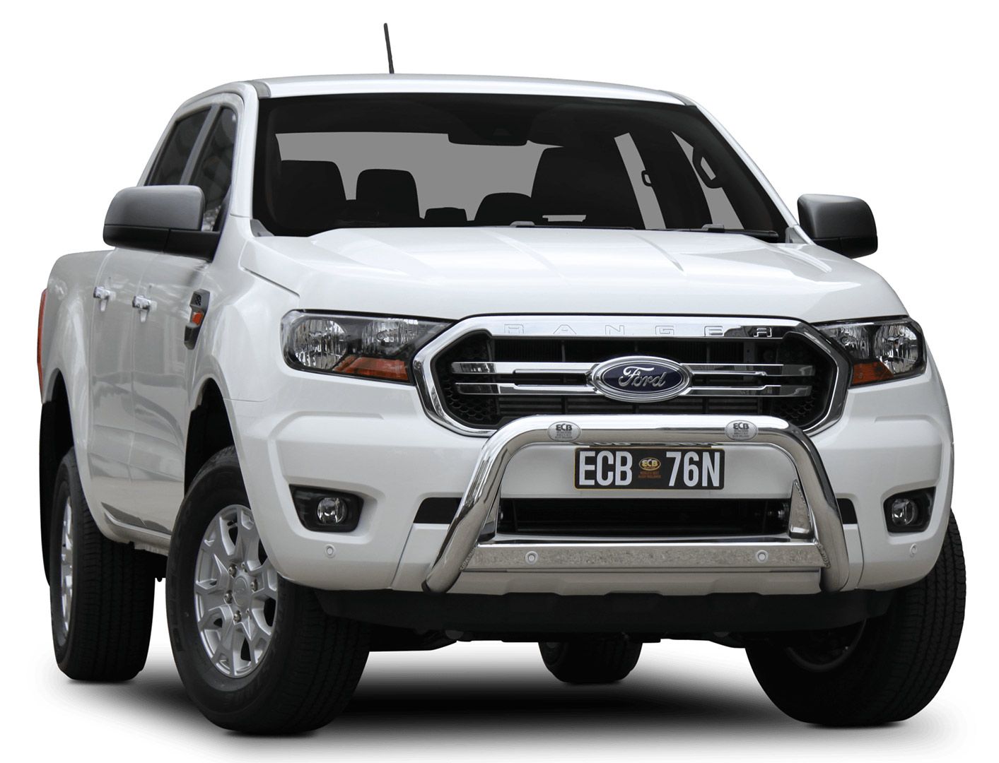 A White Ford Ranger Is Parked on A White Background — Motor Accessories Direct In Tweed Heads South, NSW
