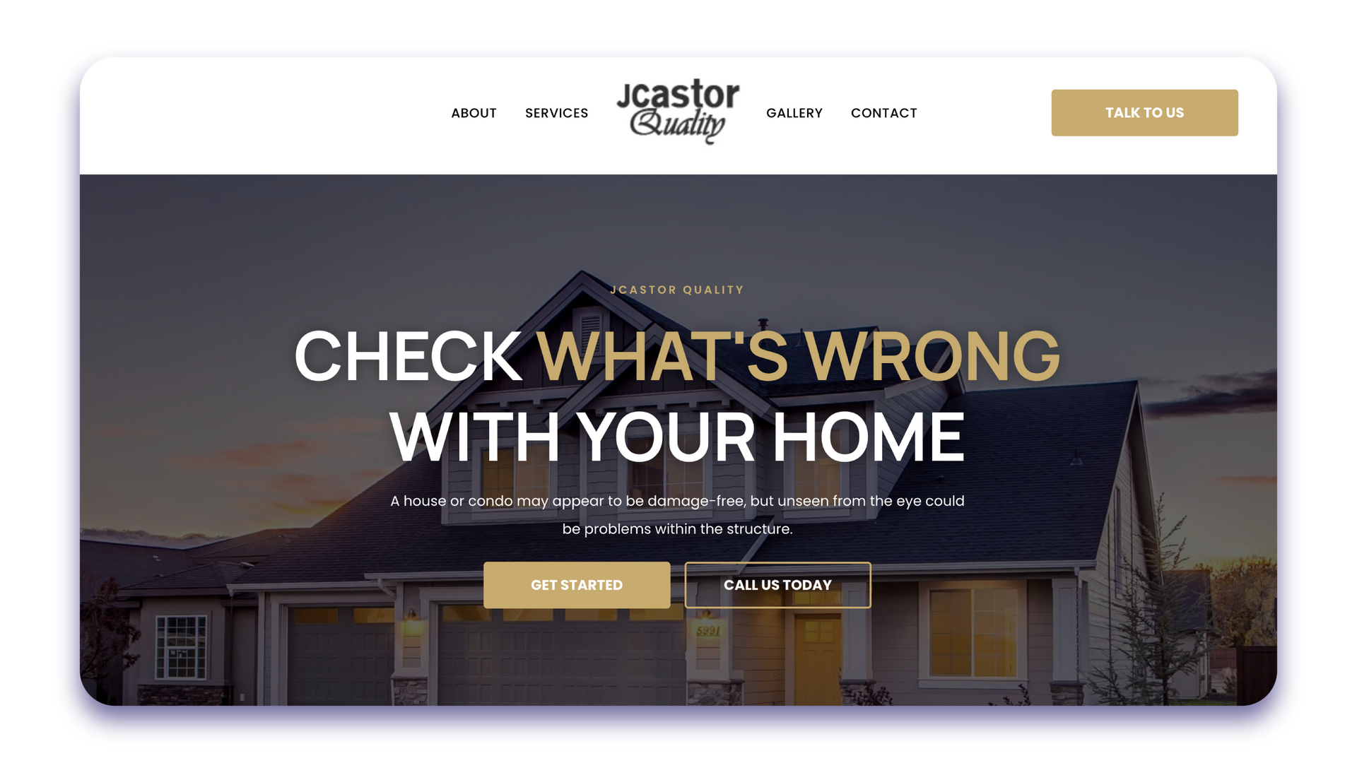 A screenshot of a website that says `` check what 's wrong with your home ''.