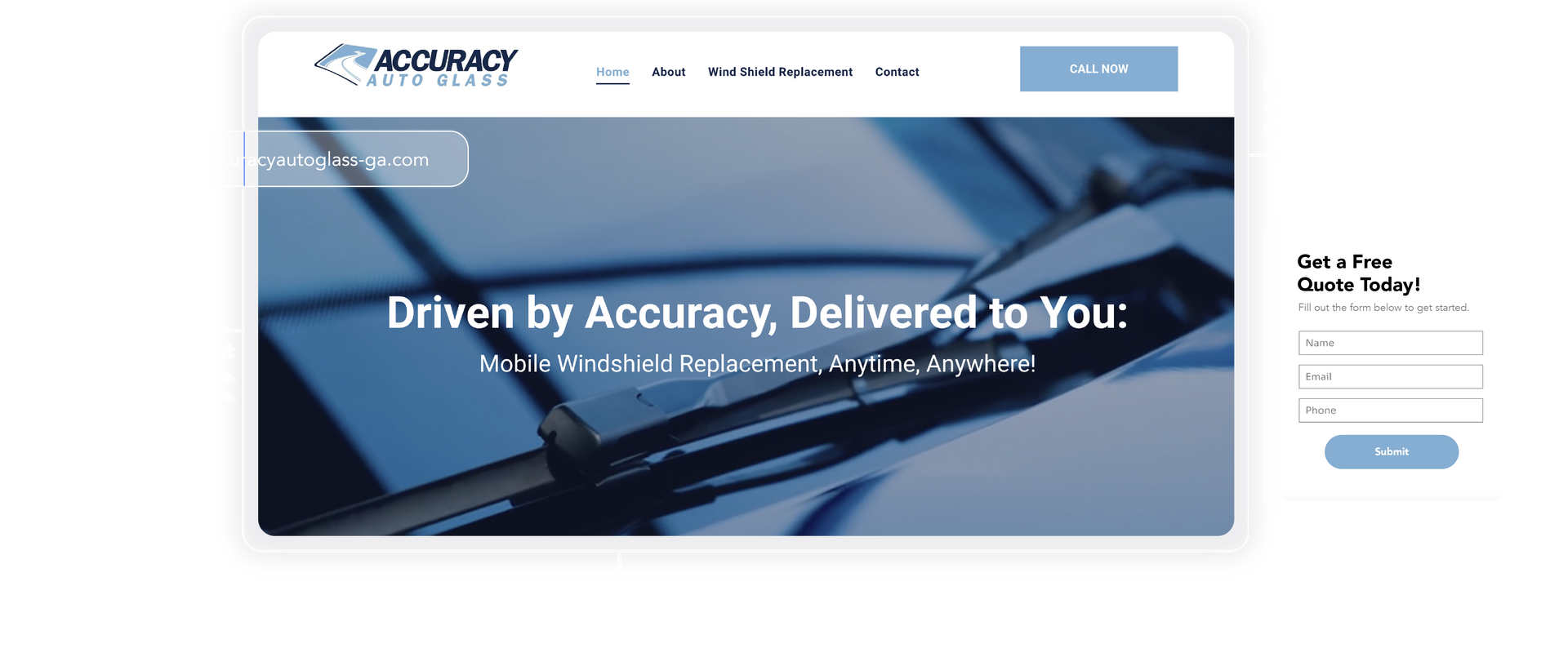 A screenshot of a website that says `` driven by accuracy , delivered to you ''.