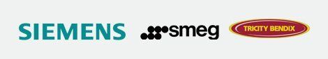Siemens, Smeg and Tricity Bendix logos