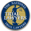 The national trial lawyers logo is a statue of justice holding scales of justice.