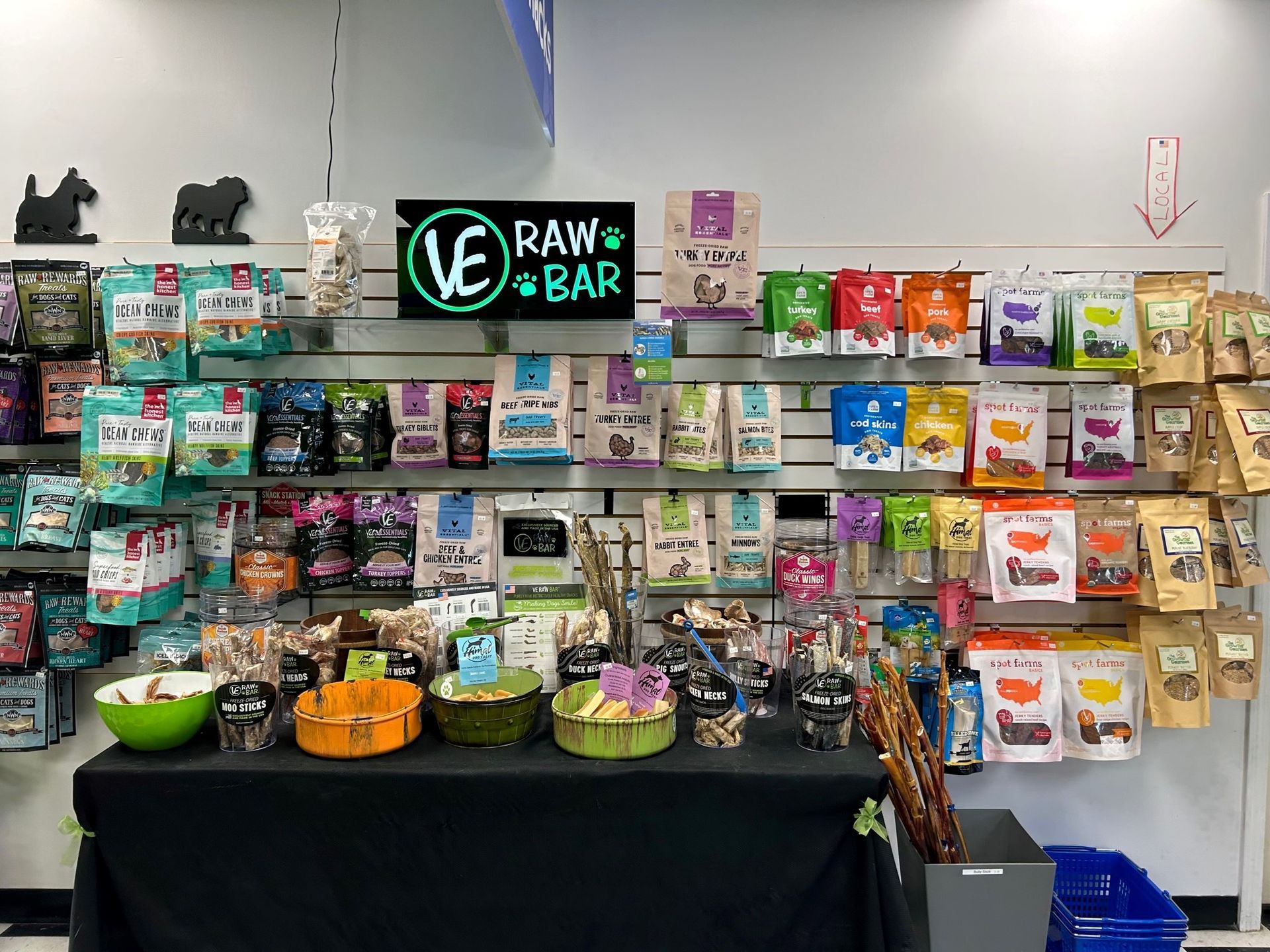 A store filled with lots of dog food and treats.