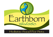 The logo for earthborn holistic is a holistic food for pets.