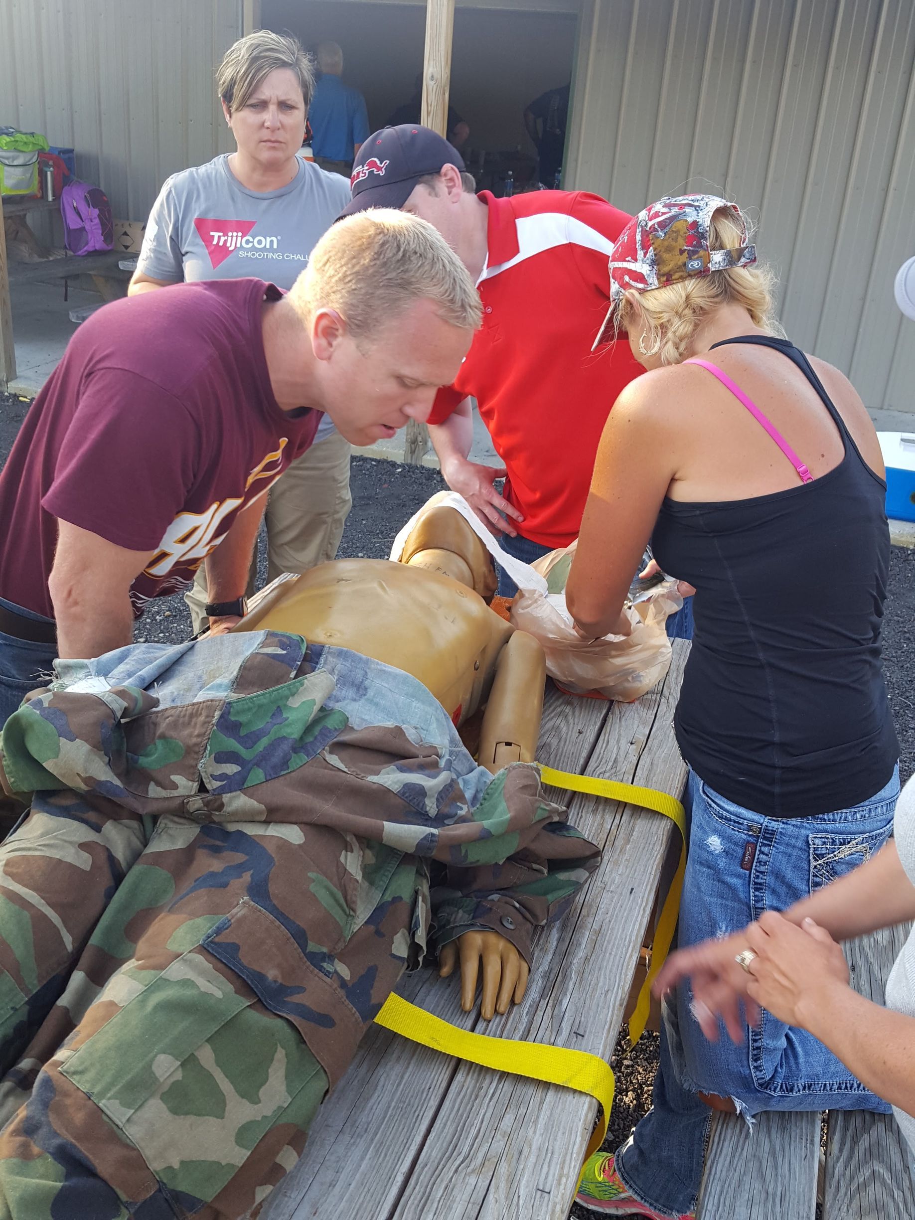 Practicing trauma 1st aid