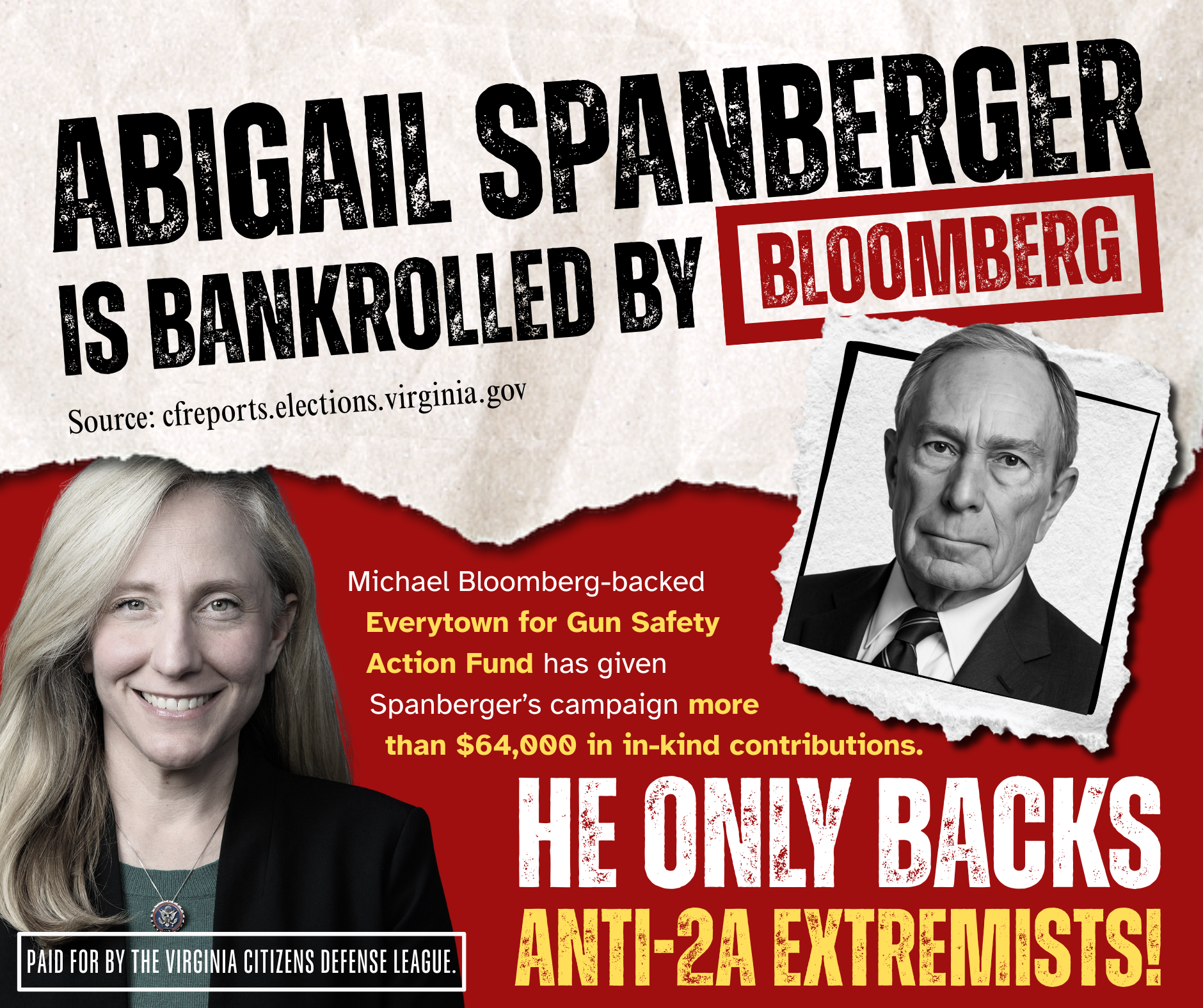 2025 VCDL PAC Ad- Spanberger Owned by Bloomberg