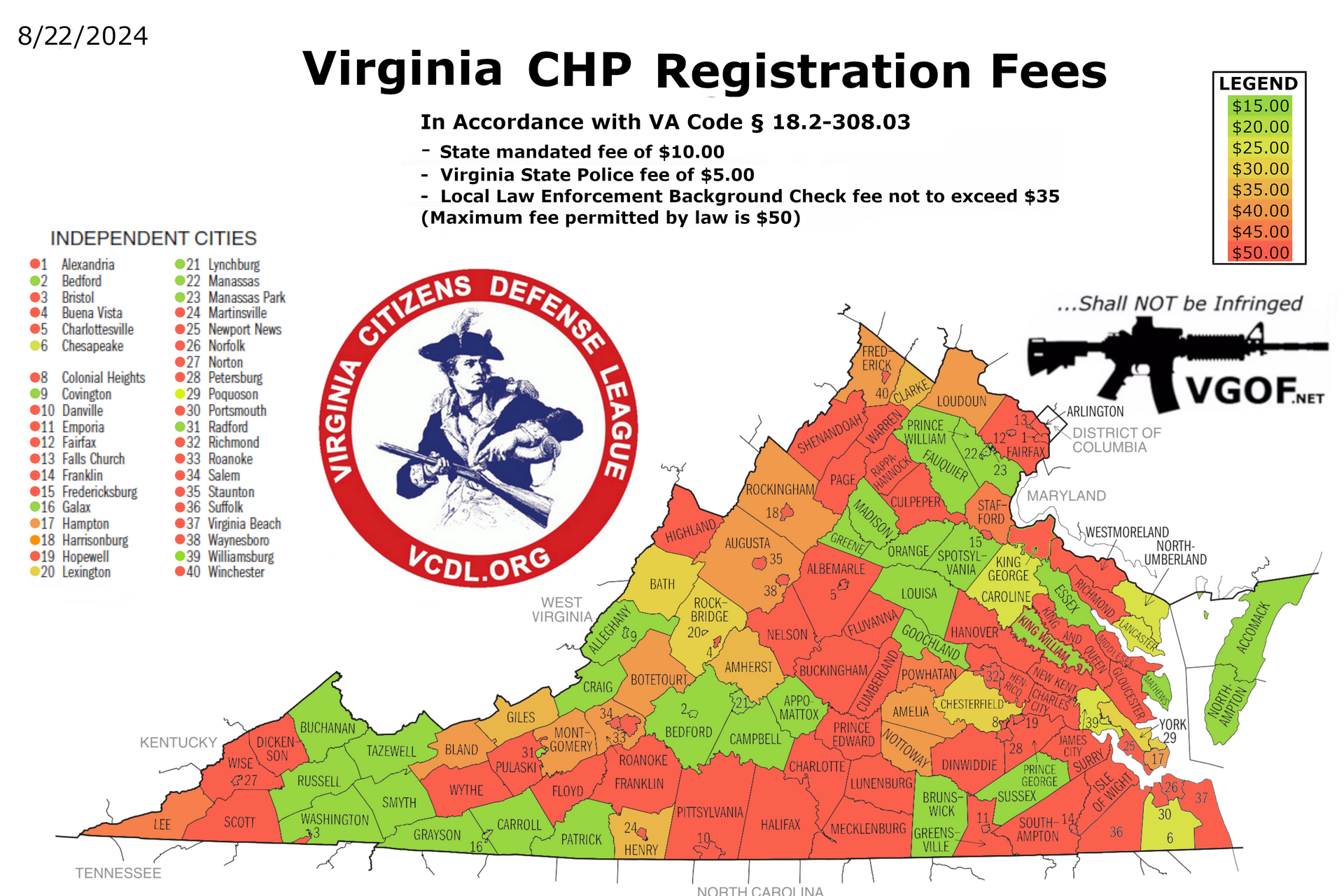 Concealed Handgun Permit Reg. Fees