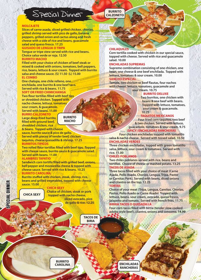 Menu Page 8