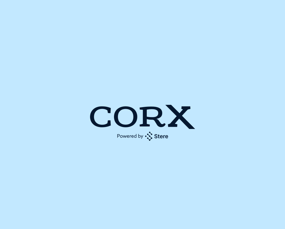 Marca Corx com tagline