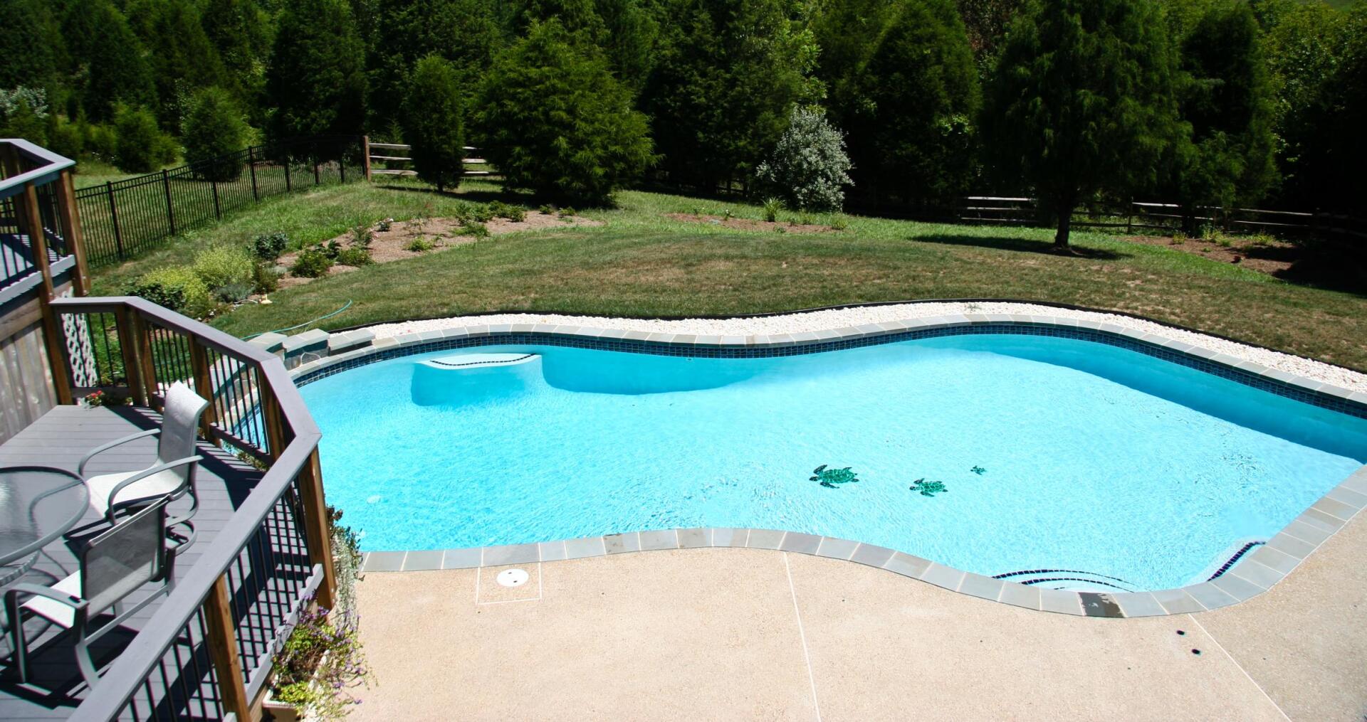 big pool outside the house