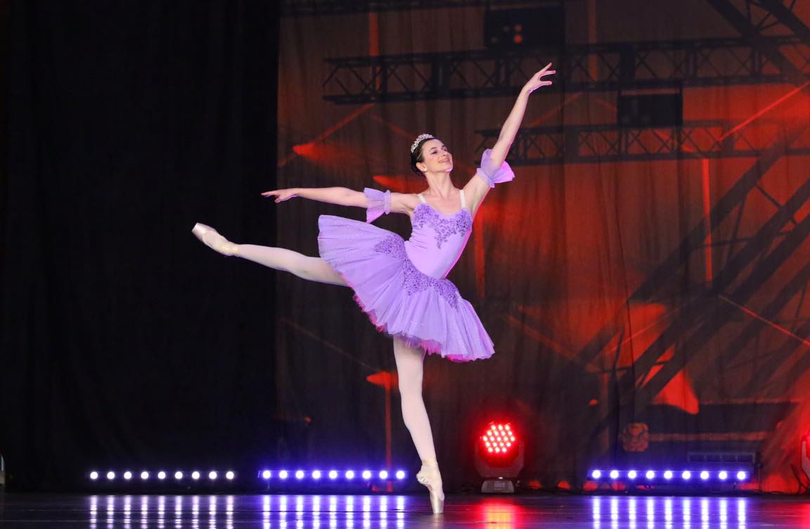 One of our ballet dancers performing and was selected from our competitive team.
