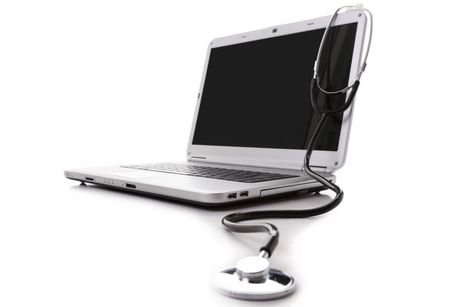 Laptop computer with stethoscope