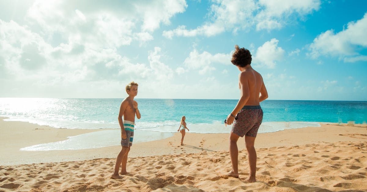 kids on a beach 