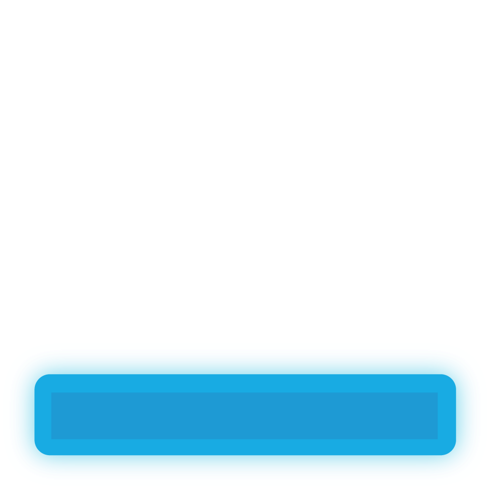 A blue bar with a glowing border on a white background.