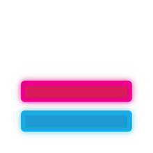 A pink and blue equal sign on a white background.