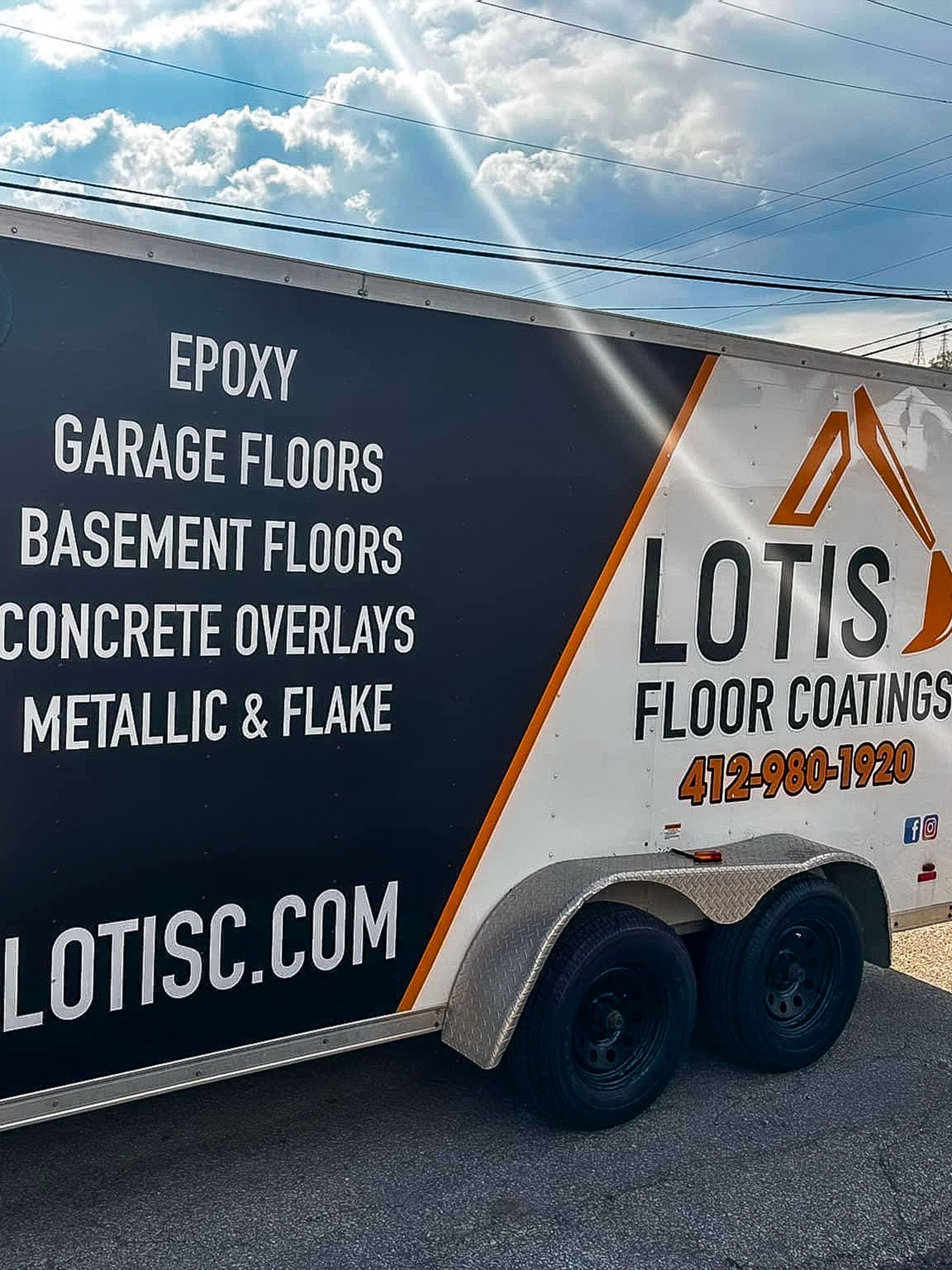 Black and white trailer