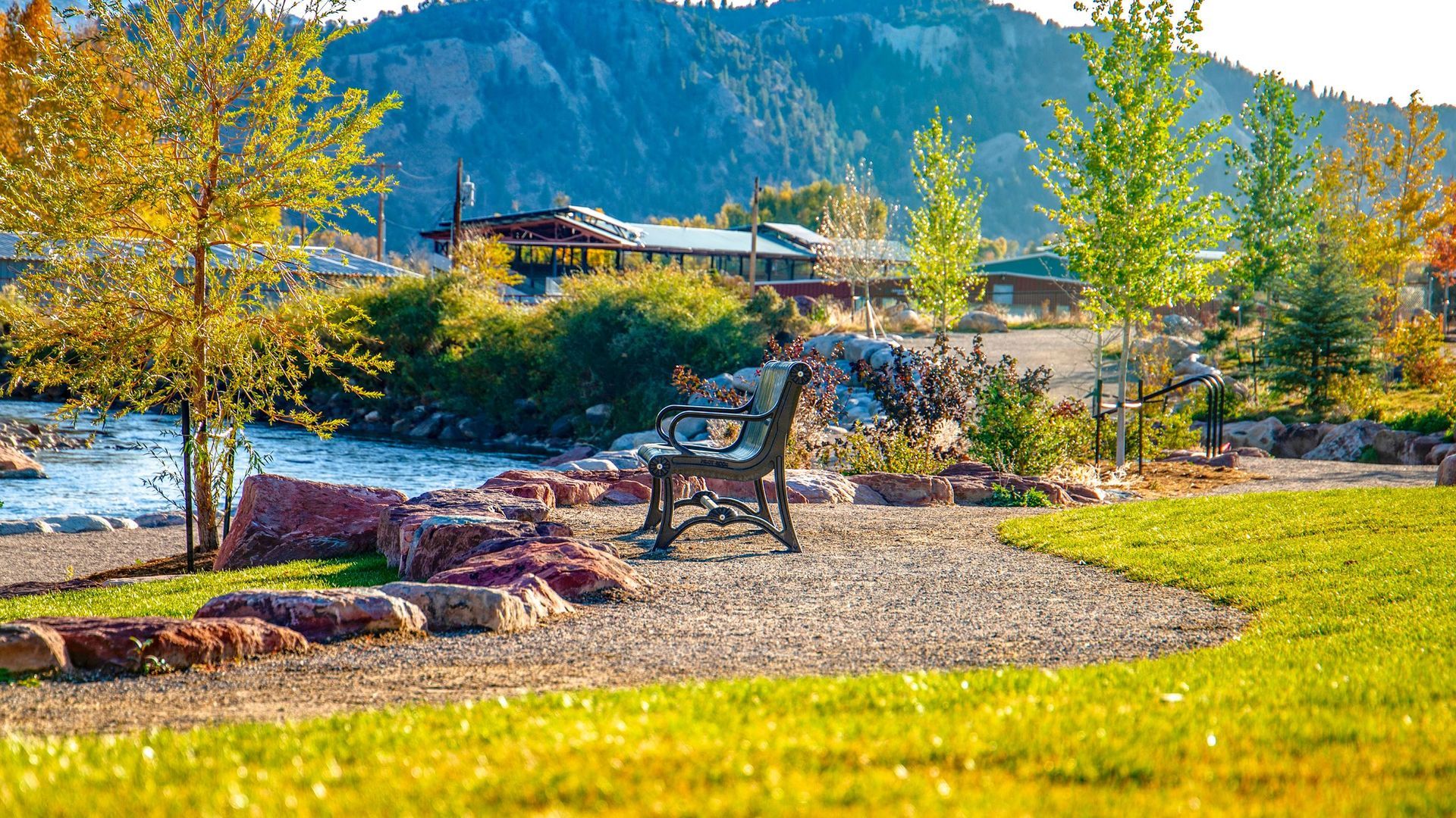 a bench in a park