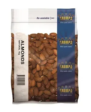 A bag of almonds on a white background.— Atherton Health Food Centre in Atherton, QLD