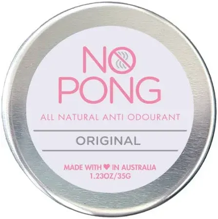 A tin of no pong all natural anti odourant original — Atherton Health Food Centre in Atherton, QLD