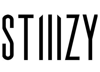 Black STIIIZY logo with stylized letters.