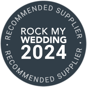 A logo that says rock my wedding 2024 recommended supplier