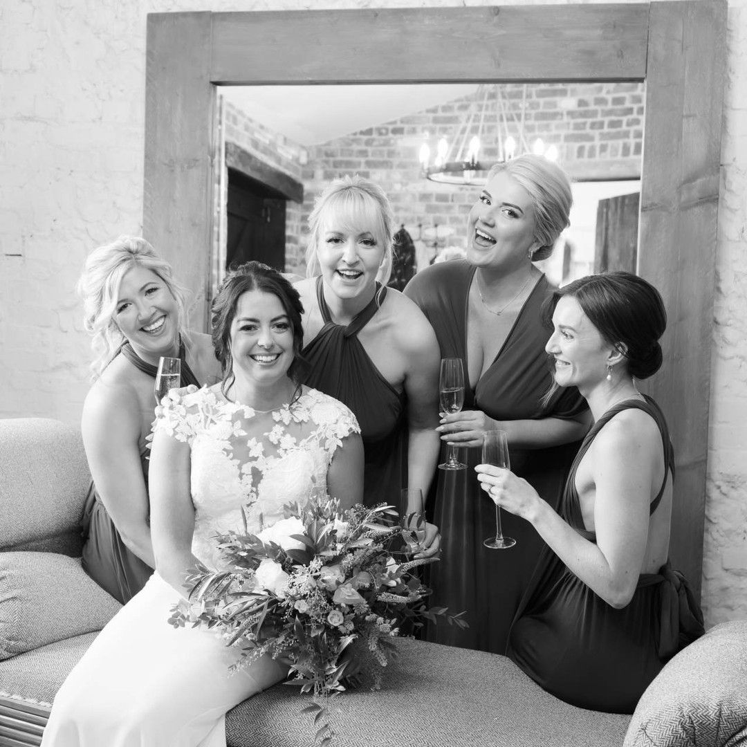 bride with bridesmaids photo