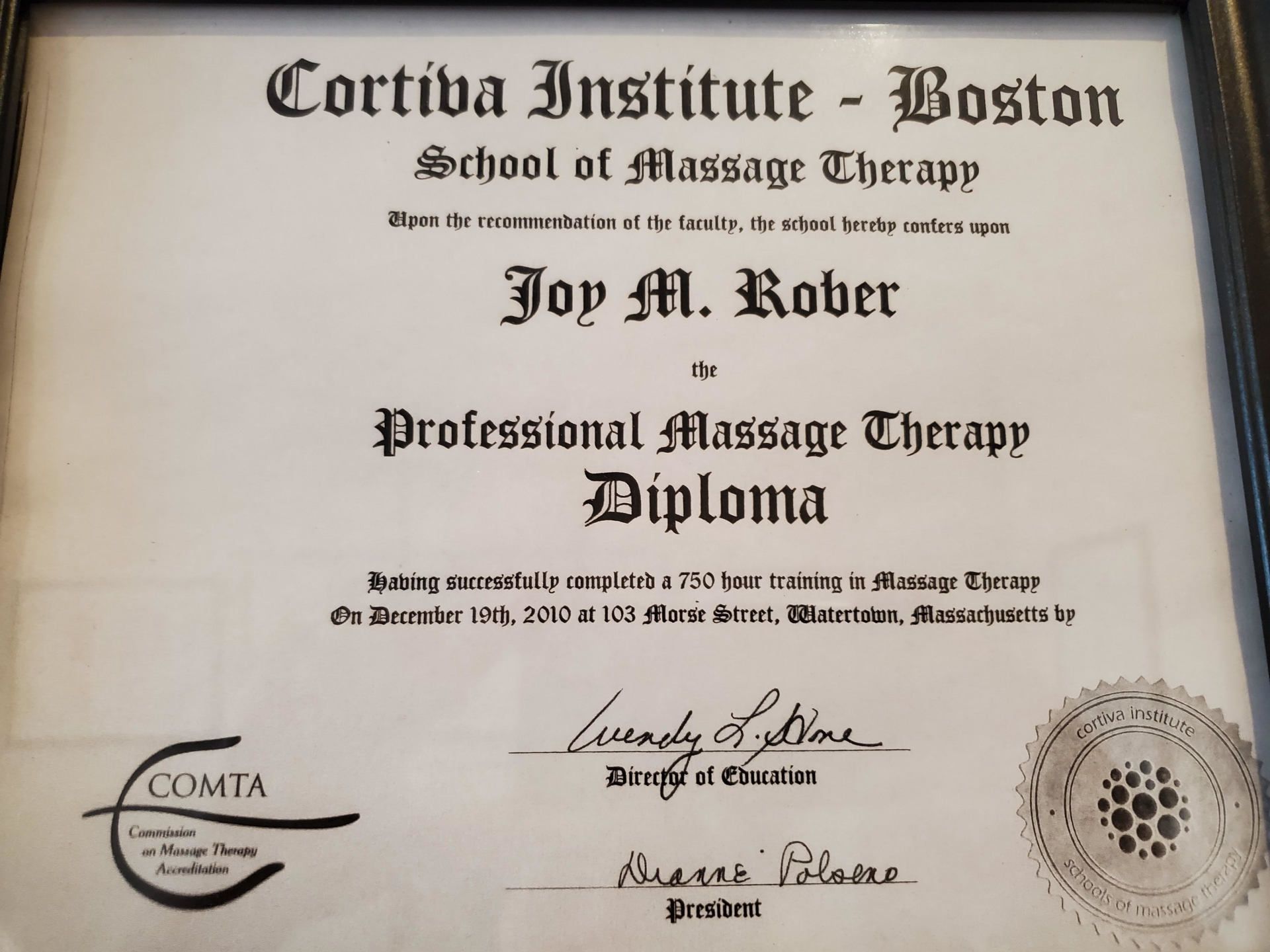 massage therapy license