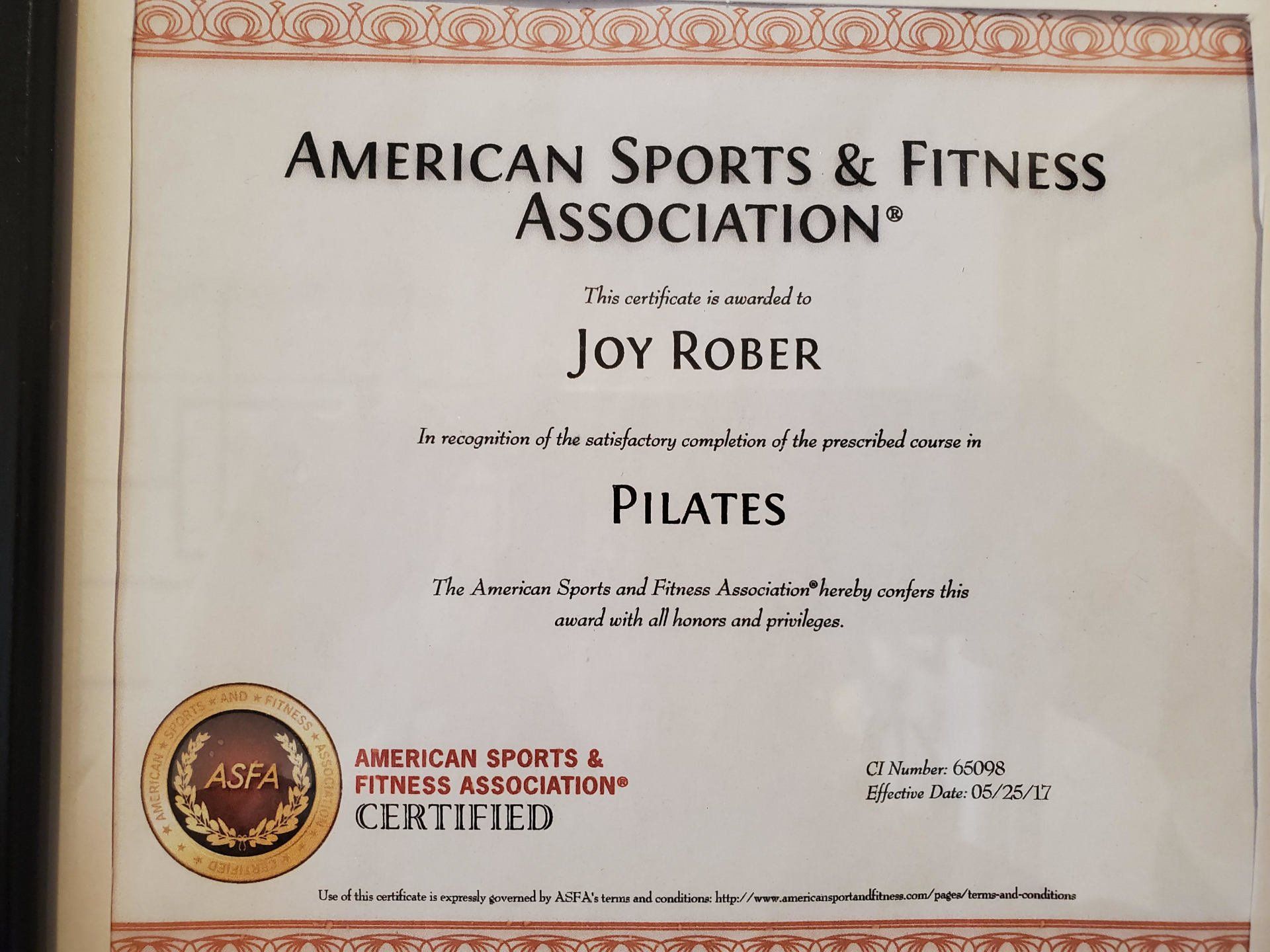 pilates certification