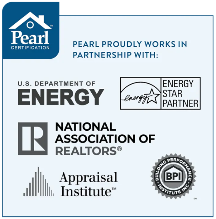 A pearl energy logo is displayed on a white background