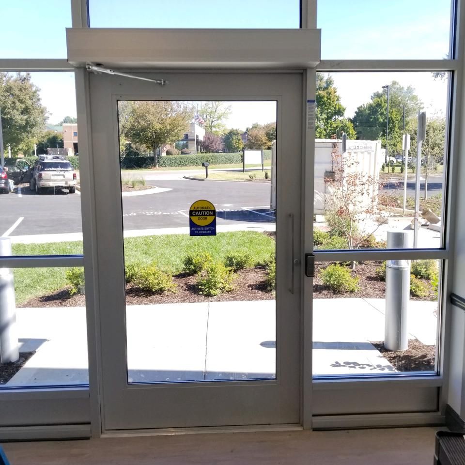 Automatic Doors Installation and Repair - A door with a sticker on it that says texas