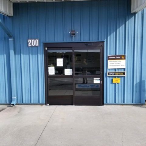 Automatic Doors Installation and Repair - A blue building with the number 200 on it