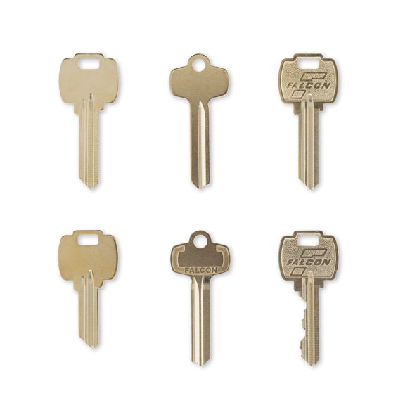 A bunch of keys with falcon written on them