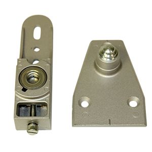 A close up of a door hinge with a screw in it