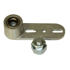 Hinges & Pivots - A metal bracket with a nut attached to it