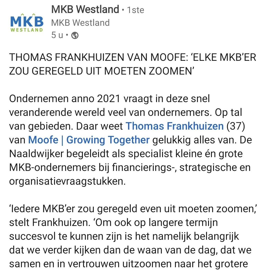 Moofe in Streamer - MKB Westland - Uitgeverij West Media