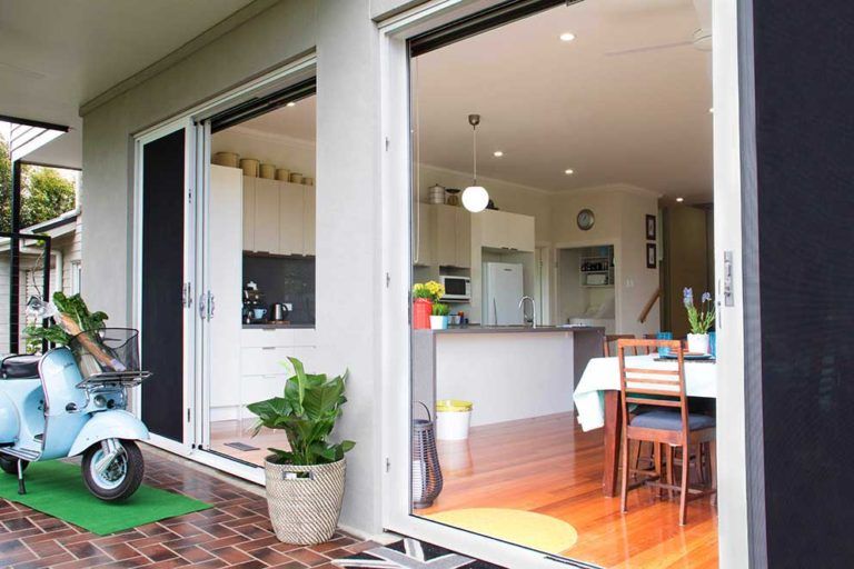 Dining Area Glass Sliding Doors — Glass & Aluminium Windows & Doors In Yeppoon, QLD