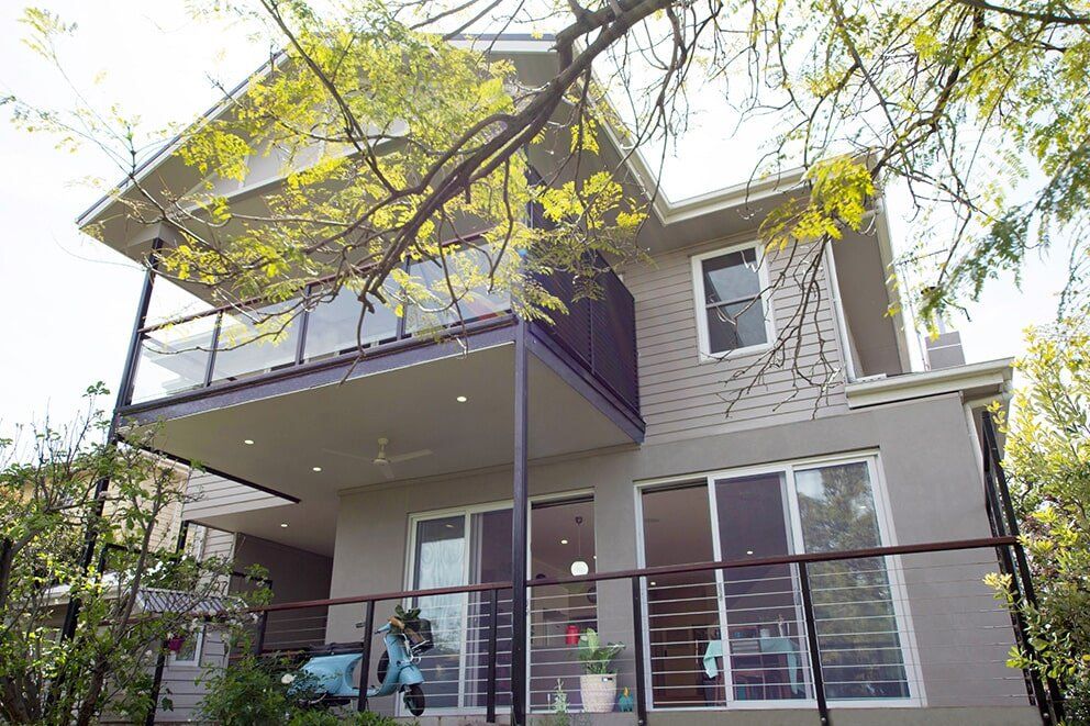 Modern House With Sliding Door — Glass & Aluminium Windows & Doors In Yeppoon, QLD