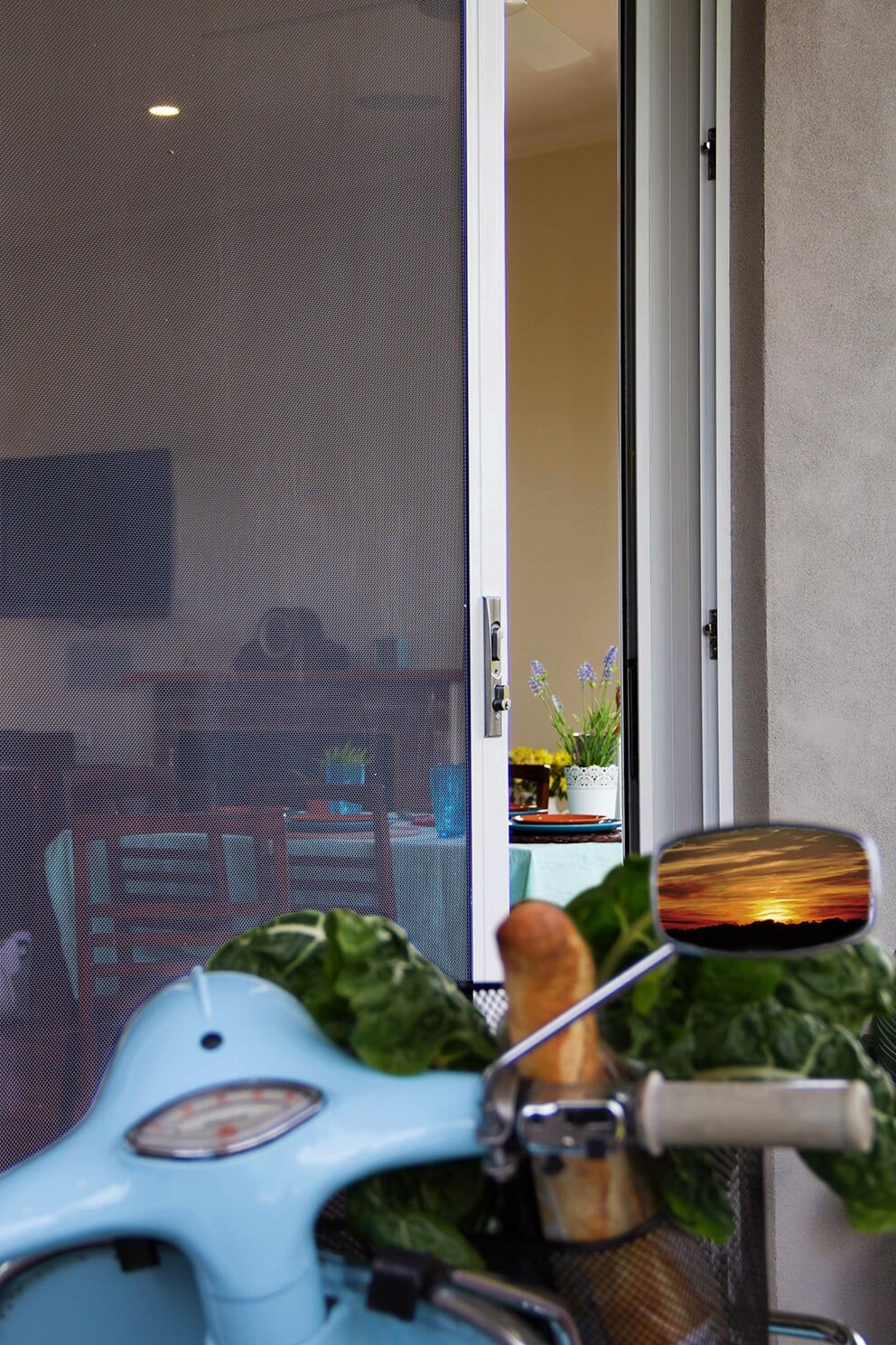 Open Amplimesh Door With Cover — Glass & Aluminium Windows & Doors In Yeppoon, QLD