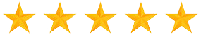 A row of yellow stars on a white background.